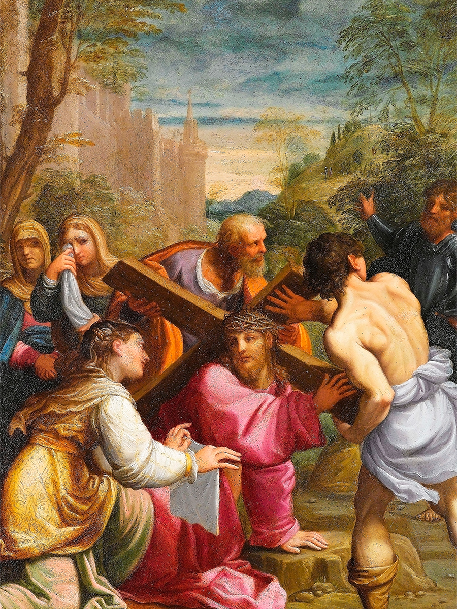 

Постер DRABS А2 Guido Reni Christ bearing the Cross oil on copper 49.5x36.5
