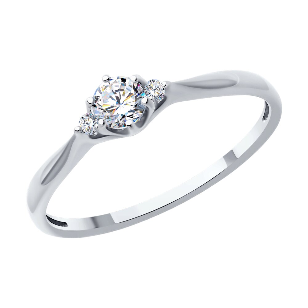 

Кольцо из белого золота р.  Diamant 52-210-01996-1, бриллиант, 52-210-01996-1