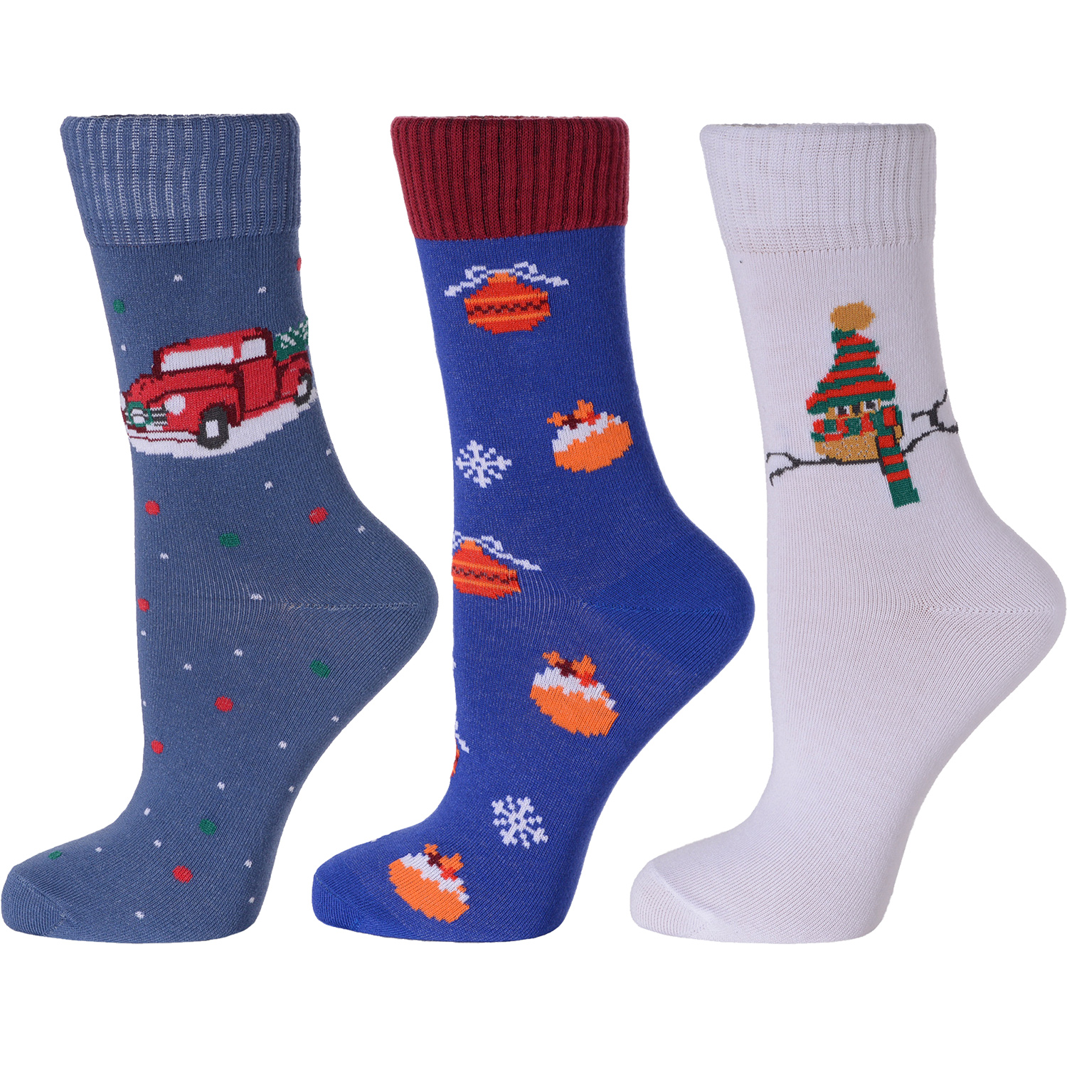 

Комплект носков женских MoscowSocksClub msk3-Ж06 синих; белых; красных; оранжевых 23-25, msk3-Ж06