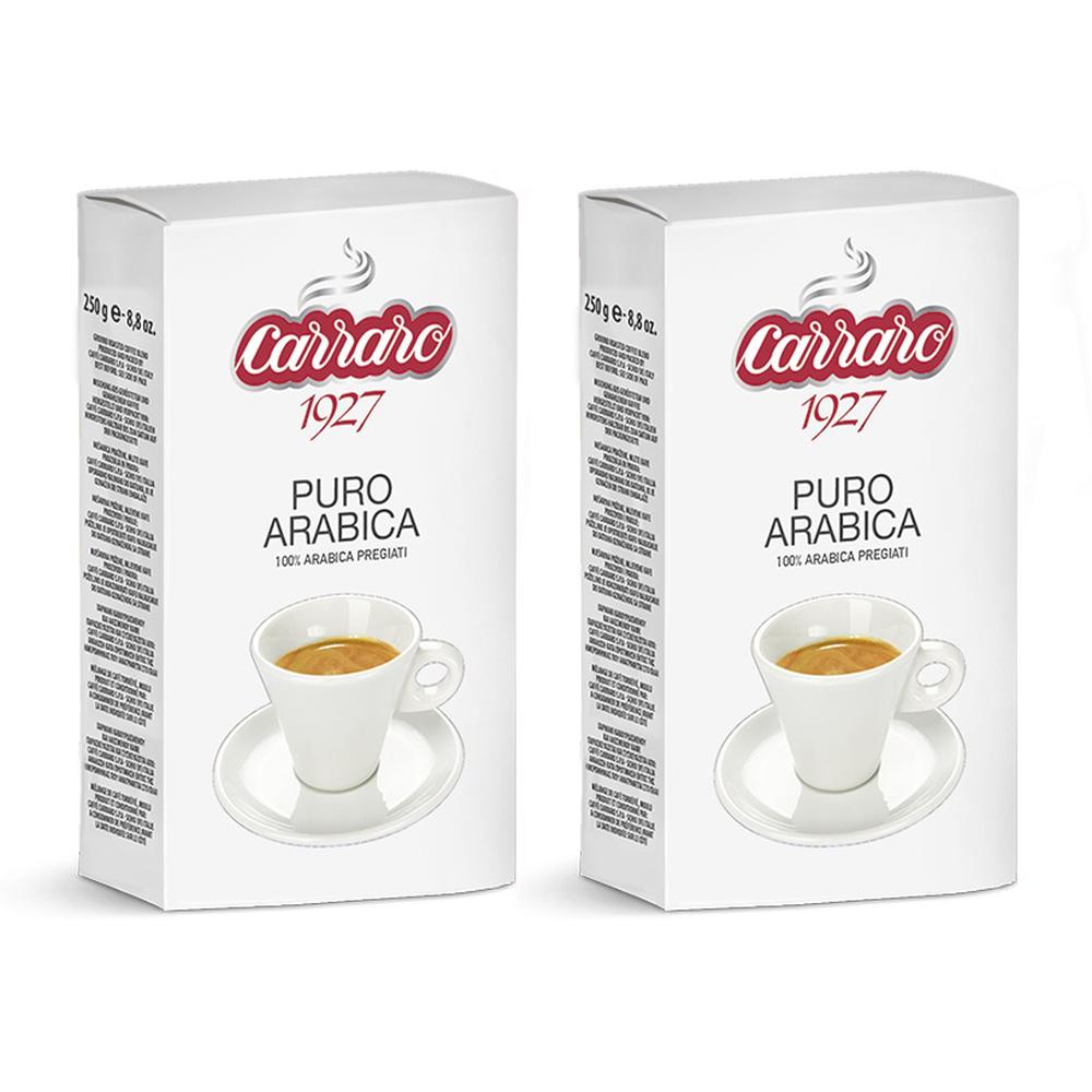 Кофе молотый Carraro Arabica 100%  2х250 гр в/у