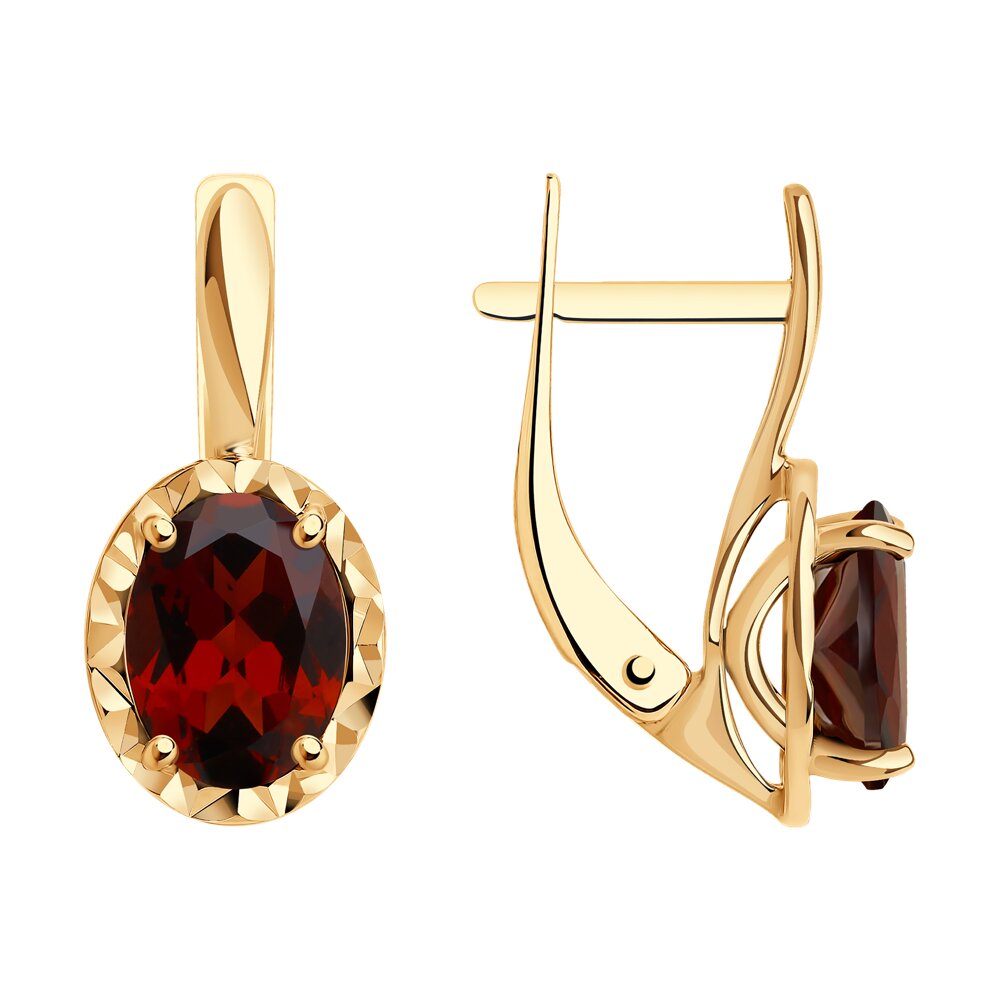 

Серьги из красного золота SOKOLOV 728231, гранат, 728231