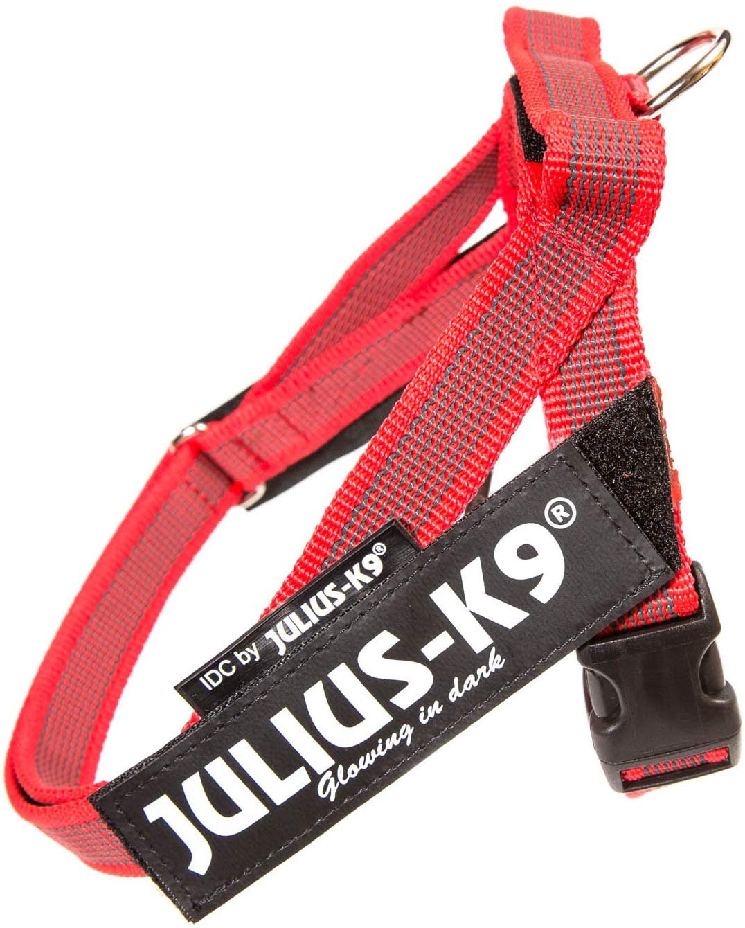 Шлейка Julius-K9 IDC®-Belt harness Color & Gray Mini-Mini, 40-49см / 4-7кг, красный