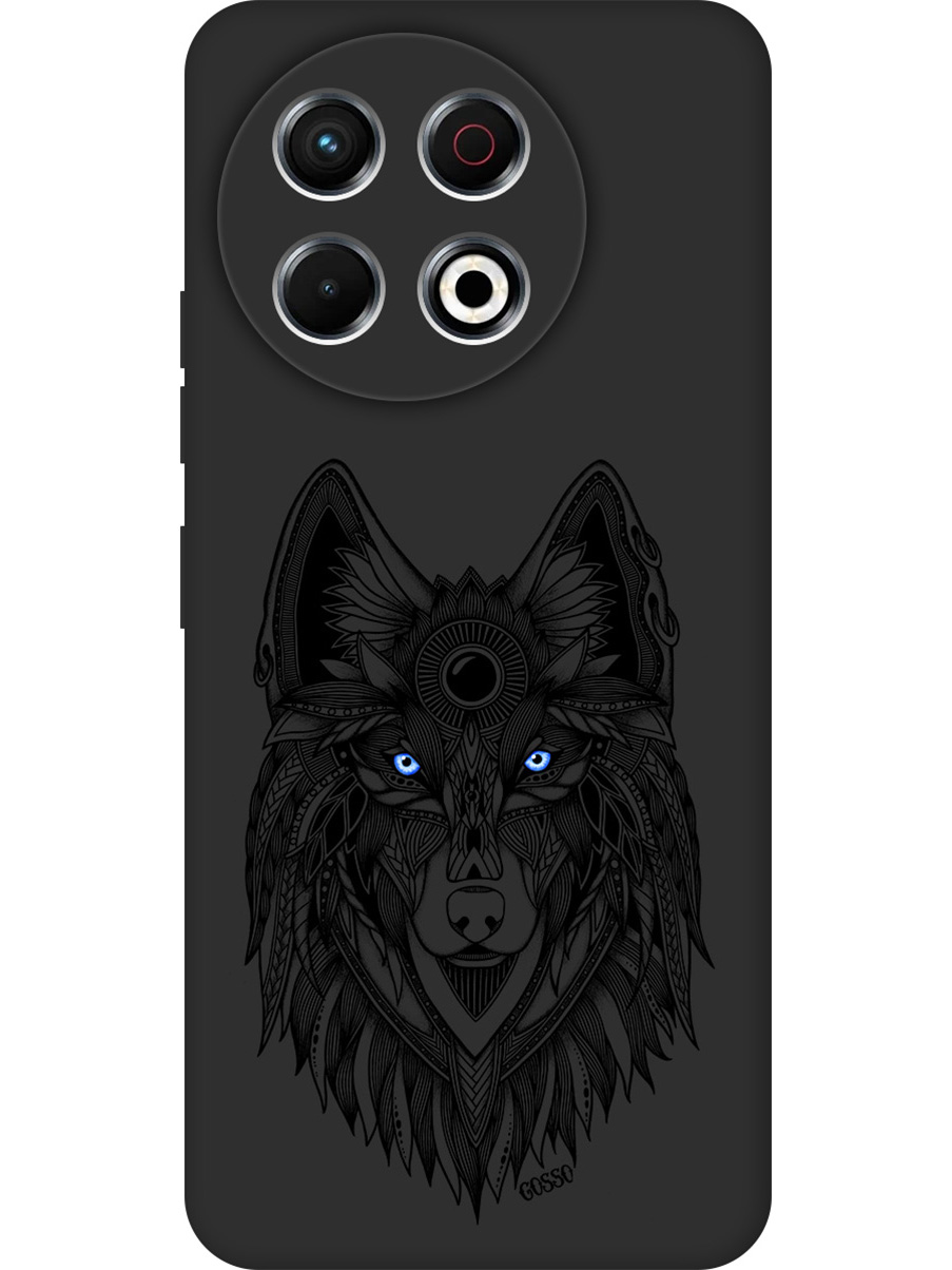 

Силиконовый чехол на Tecno Spark 30 Pro с принтом "Голубоглазый волк" матовый черный, Черный;прозрачный;голубой, 786719912