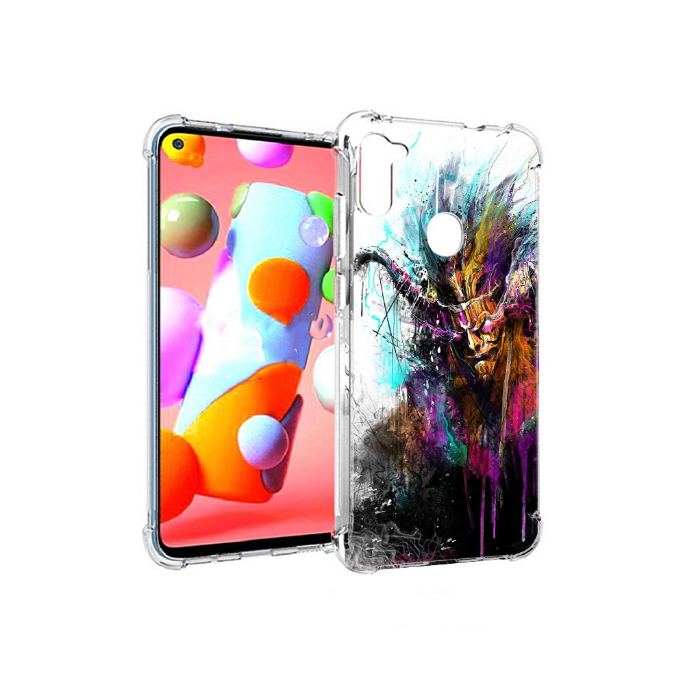 

Чехол MyPads Tocco для Samsung Galaxy A11 яркий дьявол (PT149913.480.709), Прозрачный, Tocco