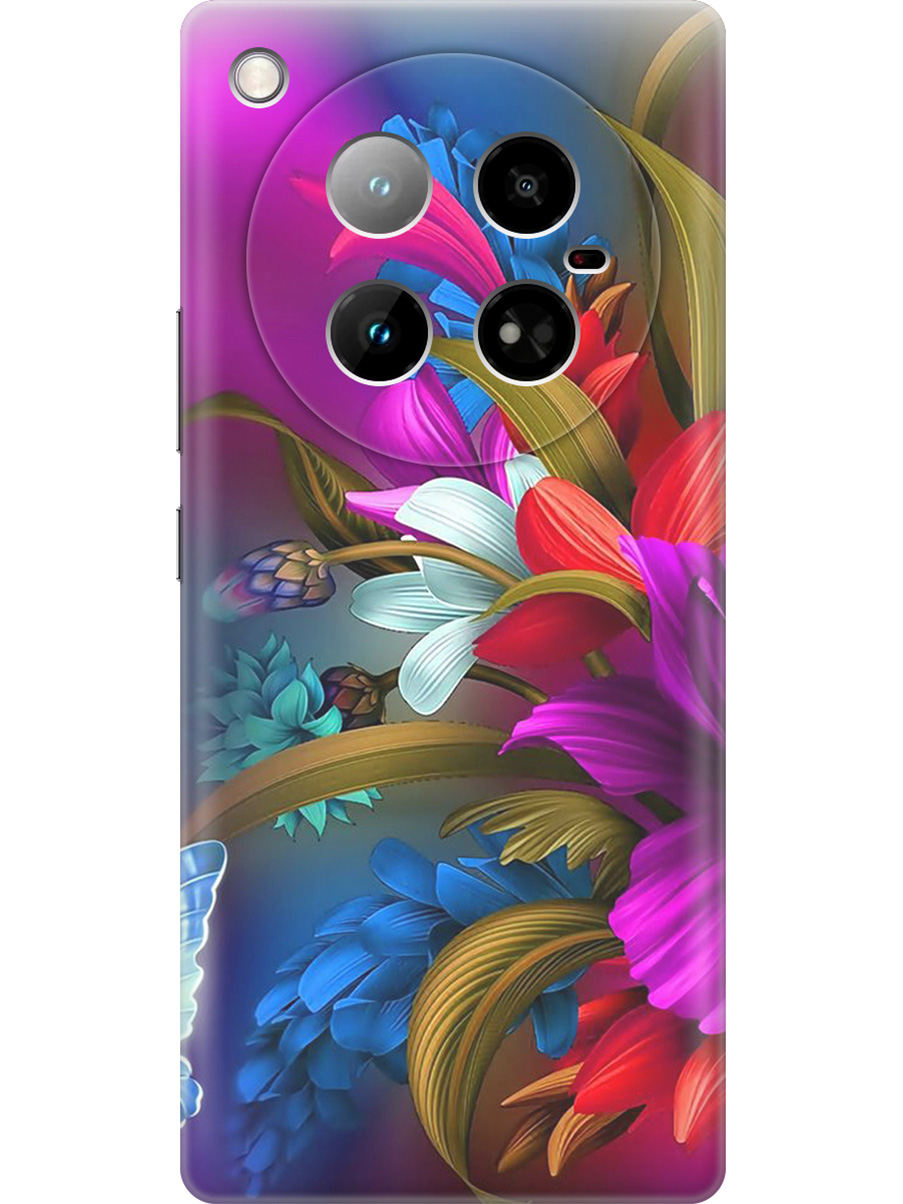 

Силиконовый чехол на Infinix Zero 40 4G с принтом "Фантастические цветы", Прозрачный;зеленый;красный;фиолетовый, 786722323