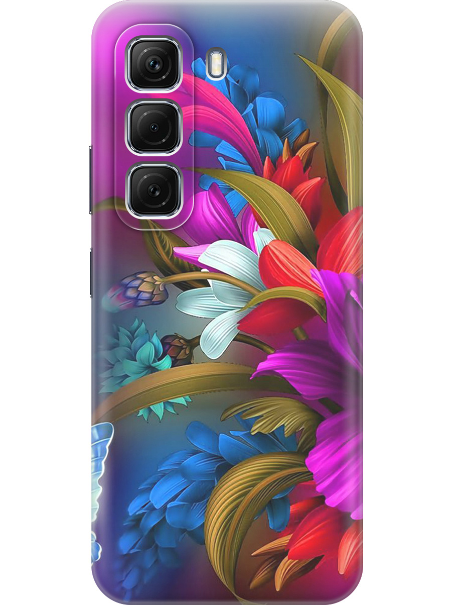 

Силиконовый чехол на Infinix Hot 50 4G с принтом "Фантастические цветы", Прозрачный;зеленый;красный;фиолетовый, 786718723