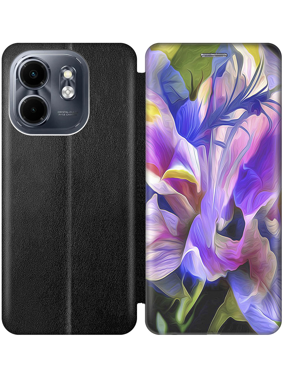 

Чехол-книжка на Infinix Hot 50i / Smart 9 с принтом "Цветочная абстракция" черный, Черный;зеленый;синий;фиолетовый, 786719321