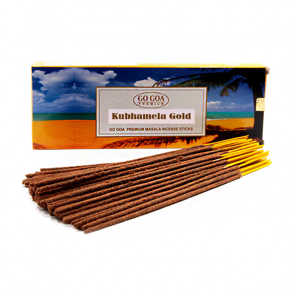 

Благовоние Go Goa Kubhamela Gold Масала уп-100g SRISAI Эвкалипт Кедр и Миндаль
