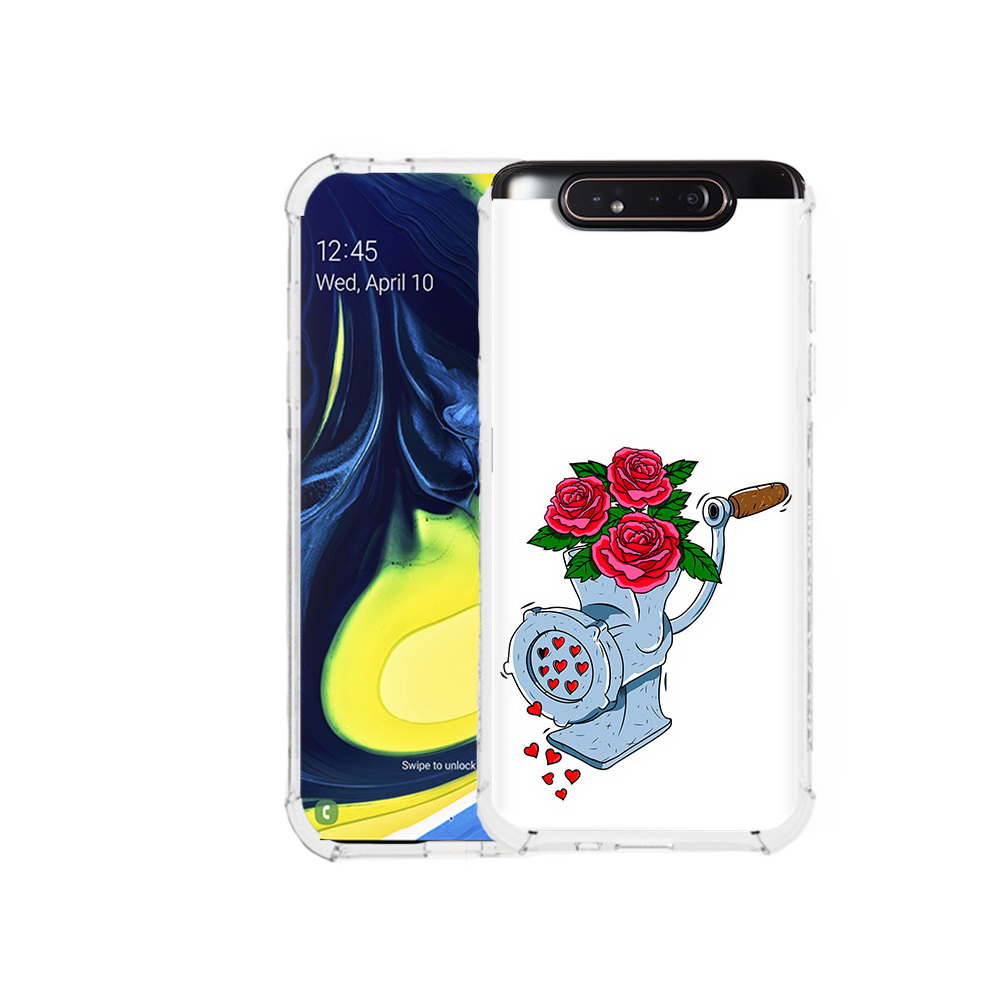 

Чехол MyPads Tocco для Samsung Galaxy A80 Цветочные сердца (PT128473.599.199), Прозрачный, Tocco