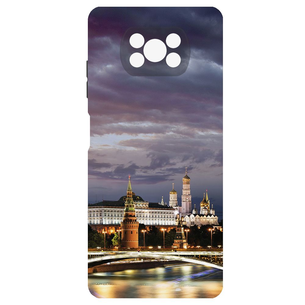 

Чехол-накладка Krutoff Soft Case Россия, Московский Кремль для Xiaomi Poco X3 Pro черный