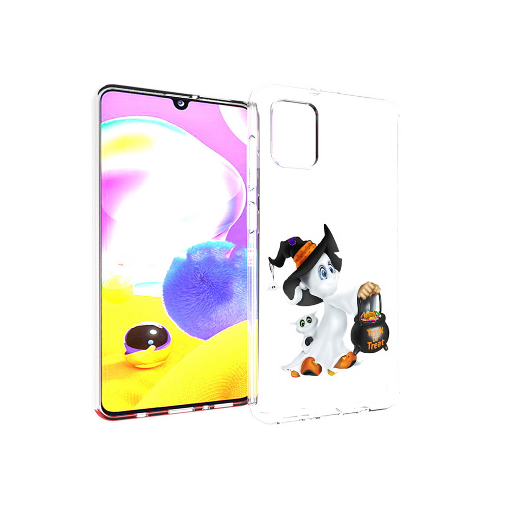 

Чехол MyPads Tocco для Samsung Galaxy A31 Маленький призрак (PT146911.482.113), Прозрачный, Tocco