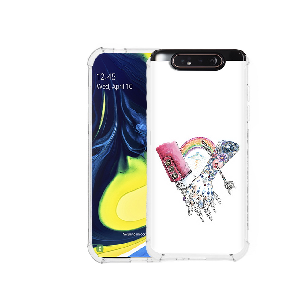 

Чехол MyPads Tocco для Samsung Galaxy A80 абстракция руки в татуировках (PT128473.599.212), Прозрачный, Tocco