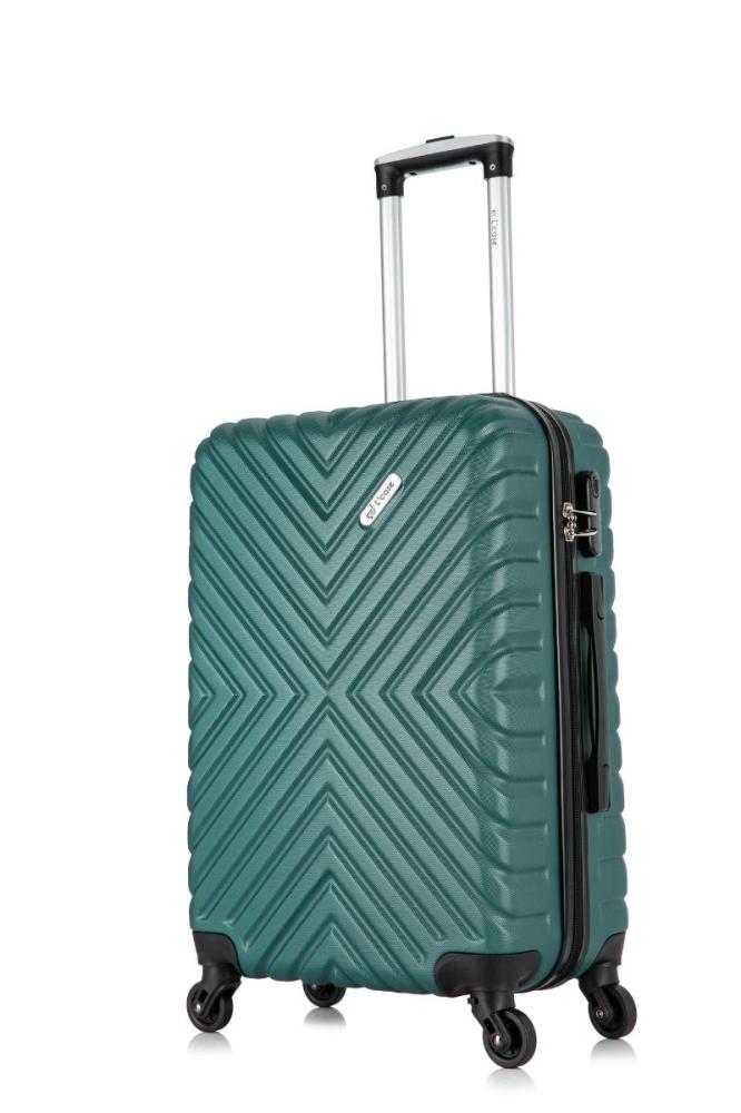 

Чемодан унисекс L'Case New Delhi темно-зеленый, 52x34x19.5 см, New Delhi XS