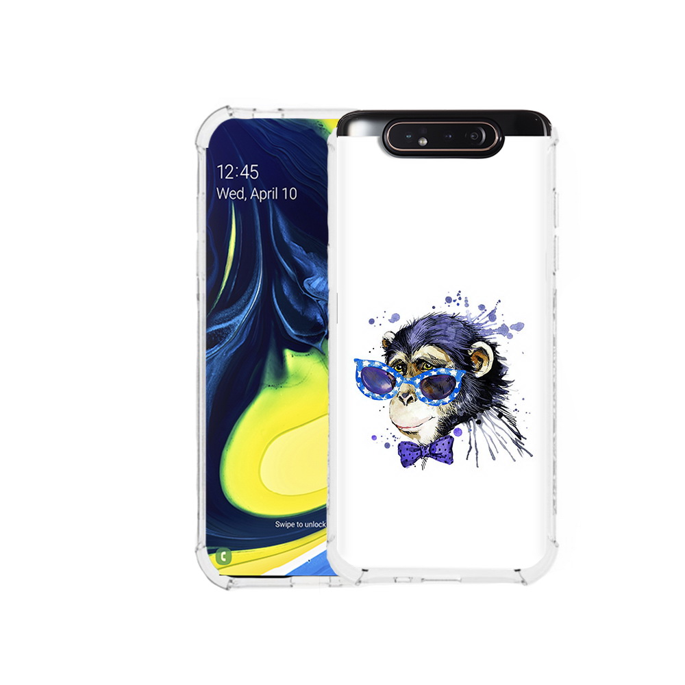 

Чехол MyPads Tocco для Samsung Galaxy A80 акварельная обезьяна (PT128473.599.216), Прозрачный, Tocco