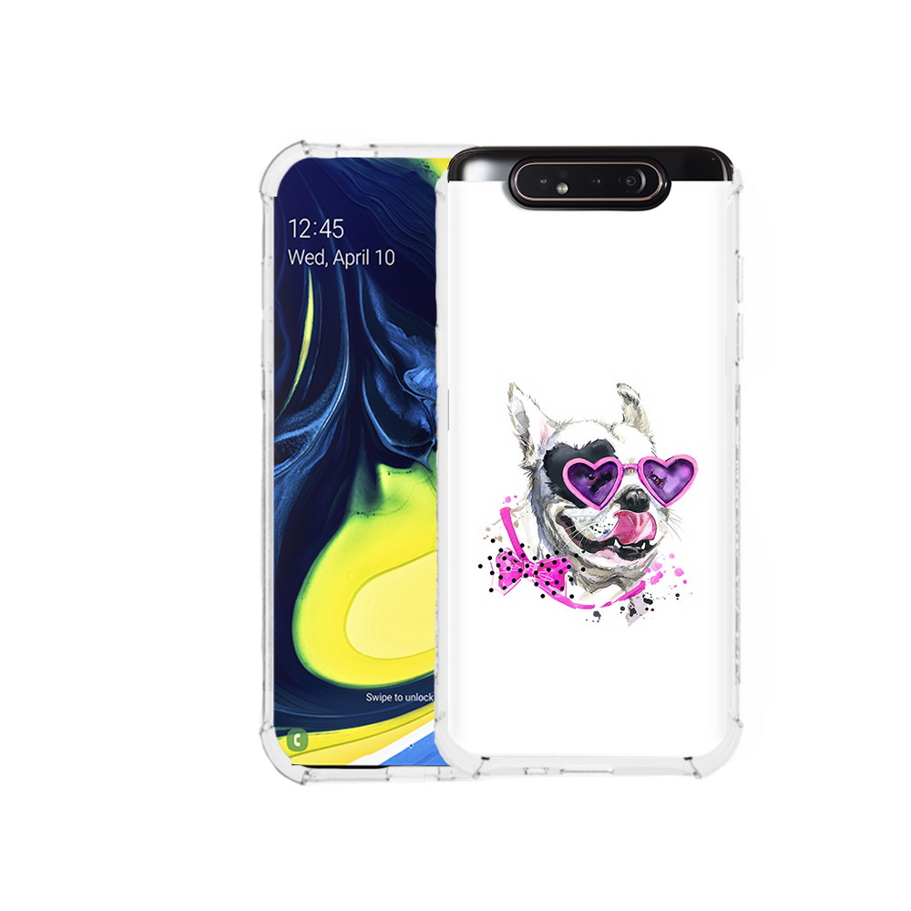 

Чехол MyPads Tocco для Samsung Galaxy A80 акварельный пёс (PT128473.599.218), Прозрачный, Tocco