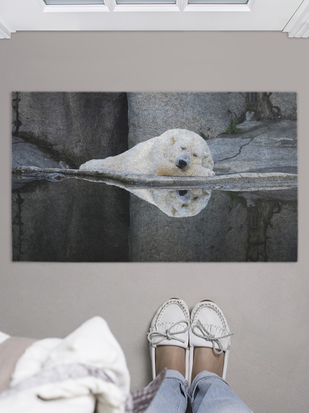 

Придверный коврик в прихожую для обуви, на резиновой основе, 75x45 см door_44036 JoyArty