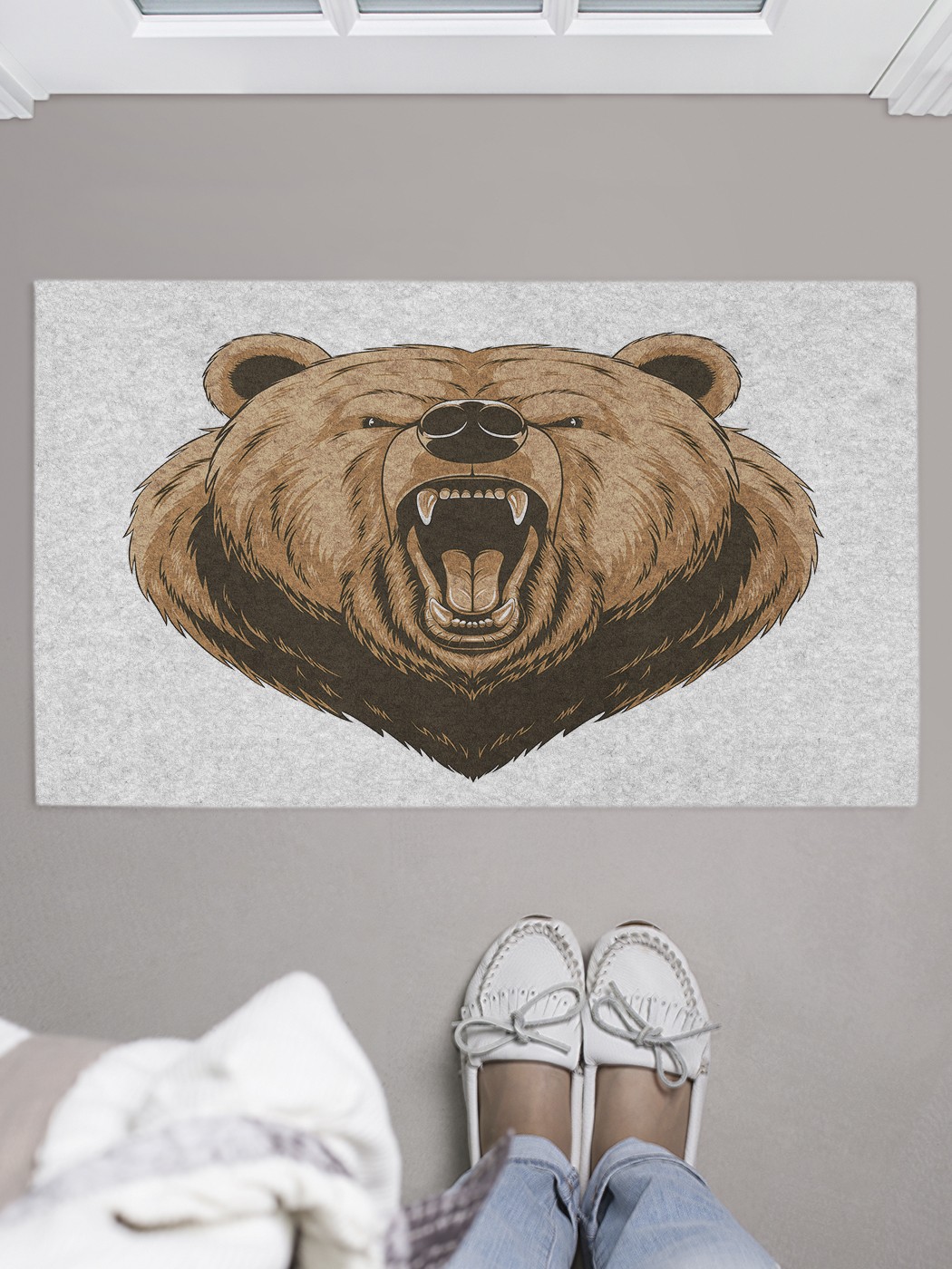 

Придверный коврик в прихожую для обуви, на резиновой основе, 75x45 см door_44040 JoyArty