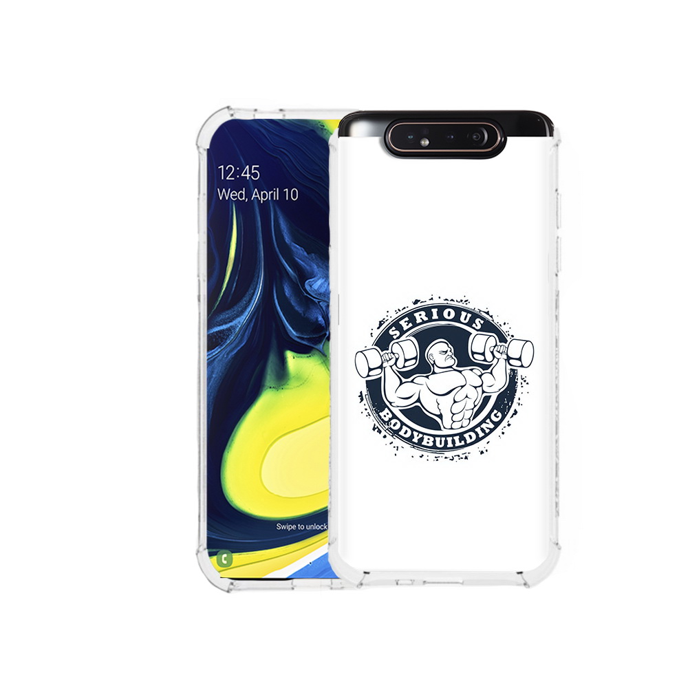 

Чехол MyPads Tocco для Samsung Galaxy A80 бодибилдинг воля к победе (PT128473.599.231), Прозрачный, Tocco