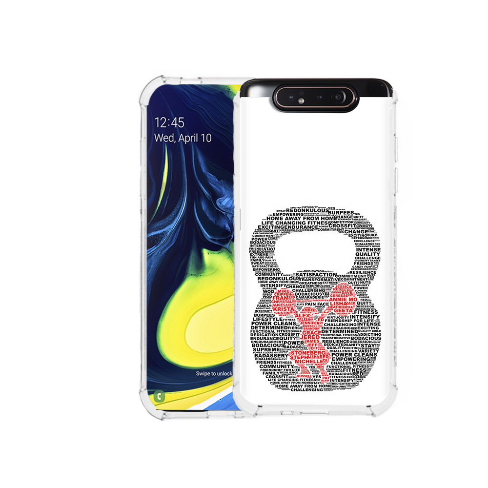 

Чехол MyPads Tocco для Samsung Galaxy A80 бодибилдинг гиря из слов (PT128473.599.232), Прозрачный, Tocco