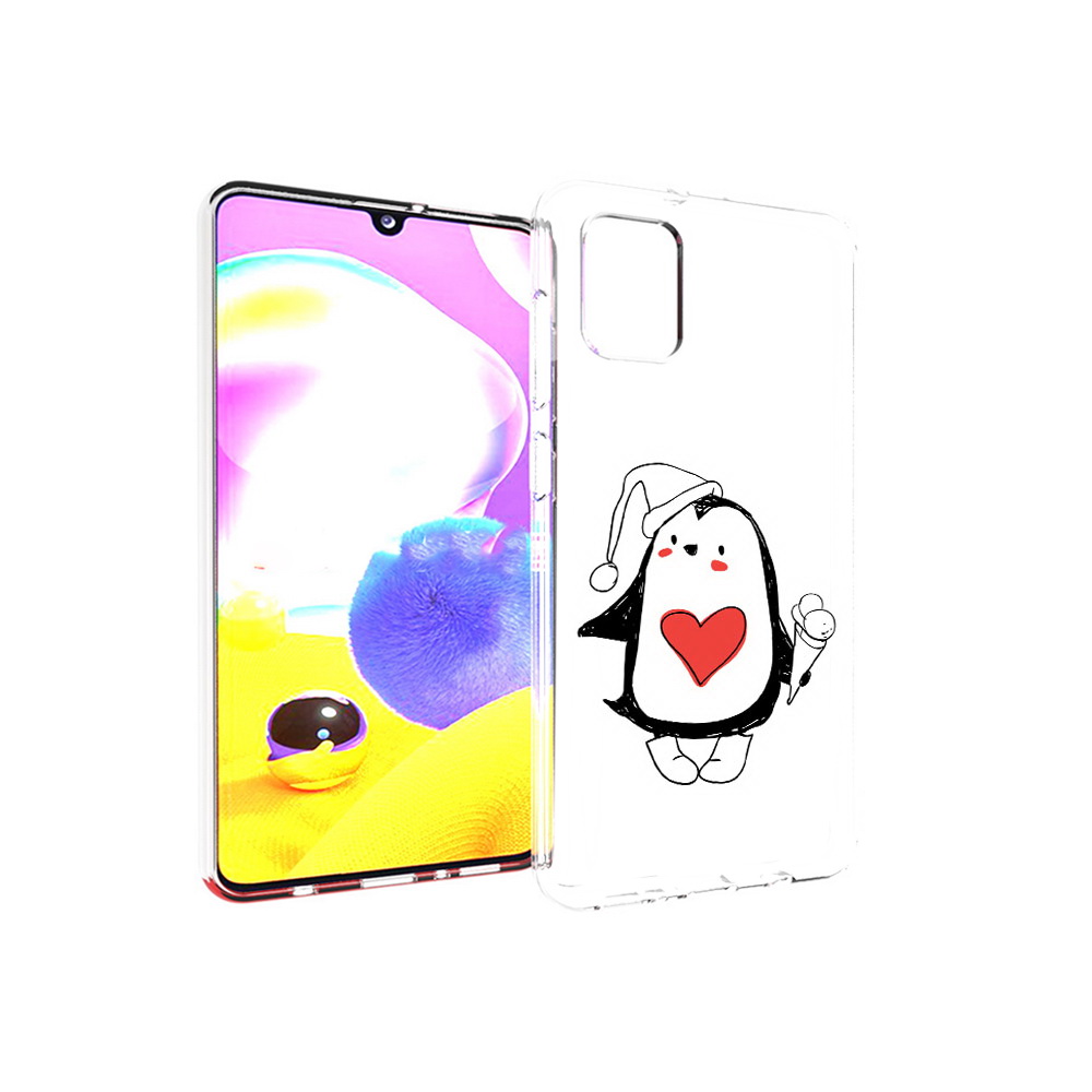 

Чехол MyPads Tocco для Samsung Galaxy A31 Пингвин с мороженым (PT146911.482.135), Прозрачный, Tocco