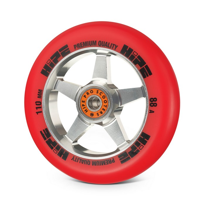 

Колесо для самоката HIPE H09 110мм silver/red 1шт