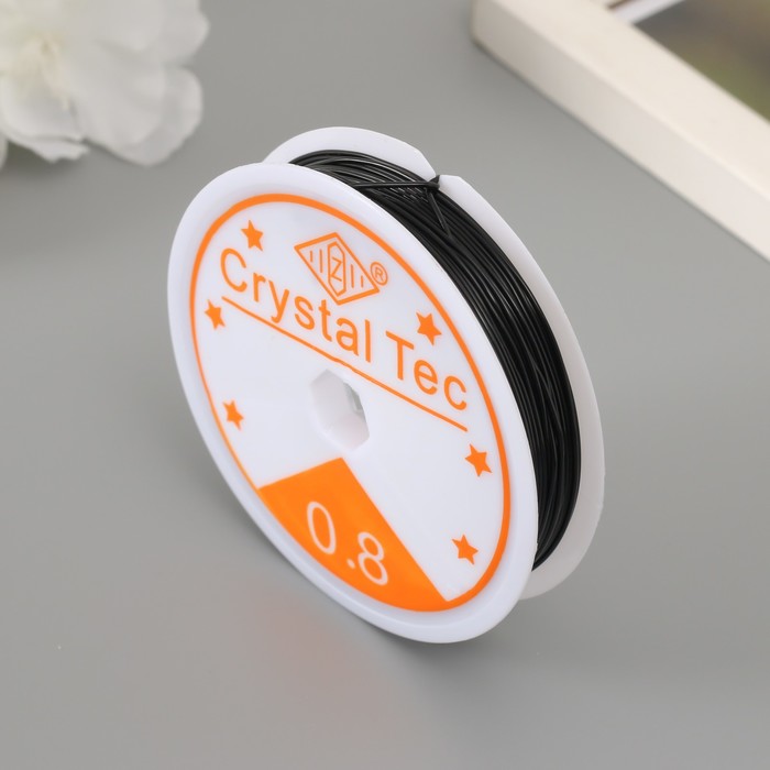 

Нить силиконовая Crystal Tec 10345519, 0,8 мм, 5 м, черный, Crystal Tec