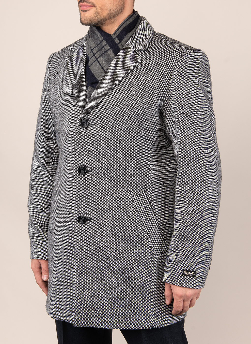 

Пальто мужское MISTEKS DESIGN 38569 черное 56 RU, 38569