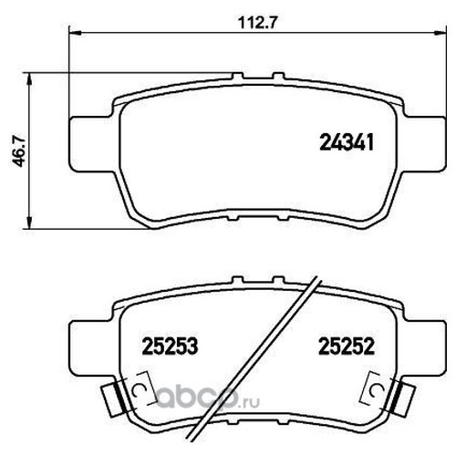 

Комплект задних тормозных колодок Nisshinbo NP8044 для Honda Crossroad, Odyssey