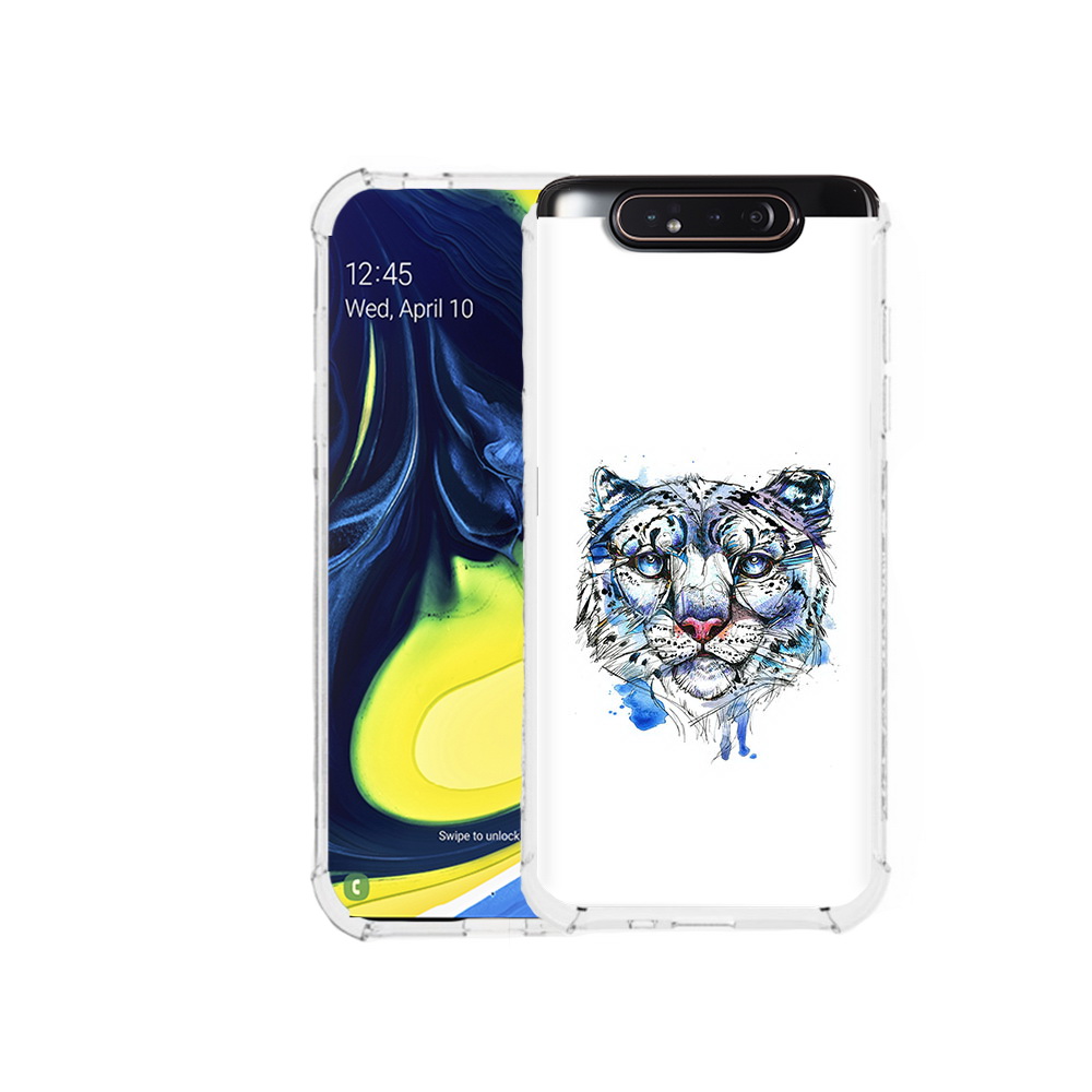 

Чехол MyPads Tocco для Samsung Galaxy A80 водяной тигр (PT128473.599.263), Прозрачный, Tocco