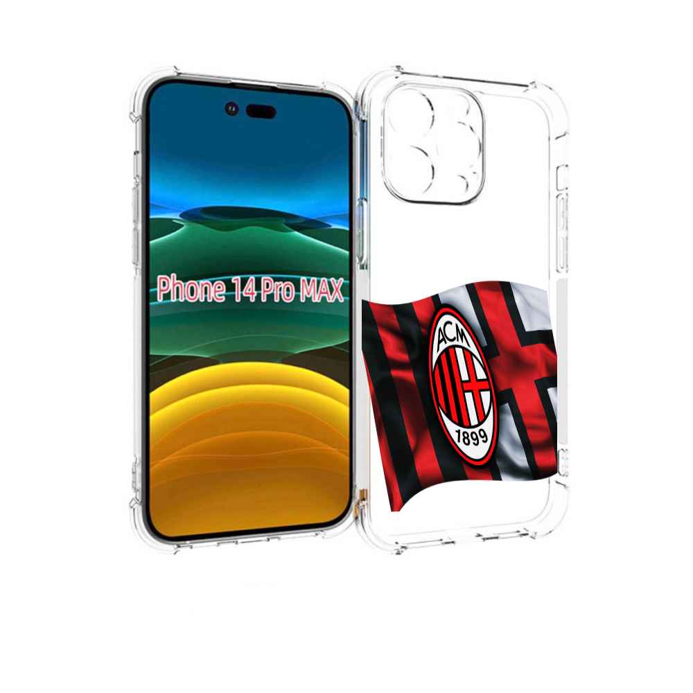 

Чехол MyPads фк милан мужской для iPhone 14 Pro Max, Прозрачный, Tocco
