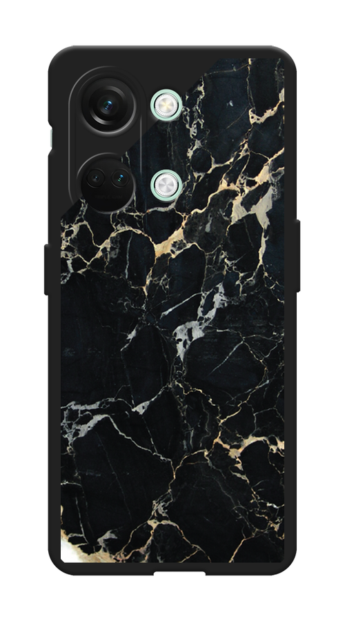 

Чехол Awog на OnePlus Nord 3 "Черный мрамор уголок", Черный;золотистый, 154052-1