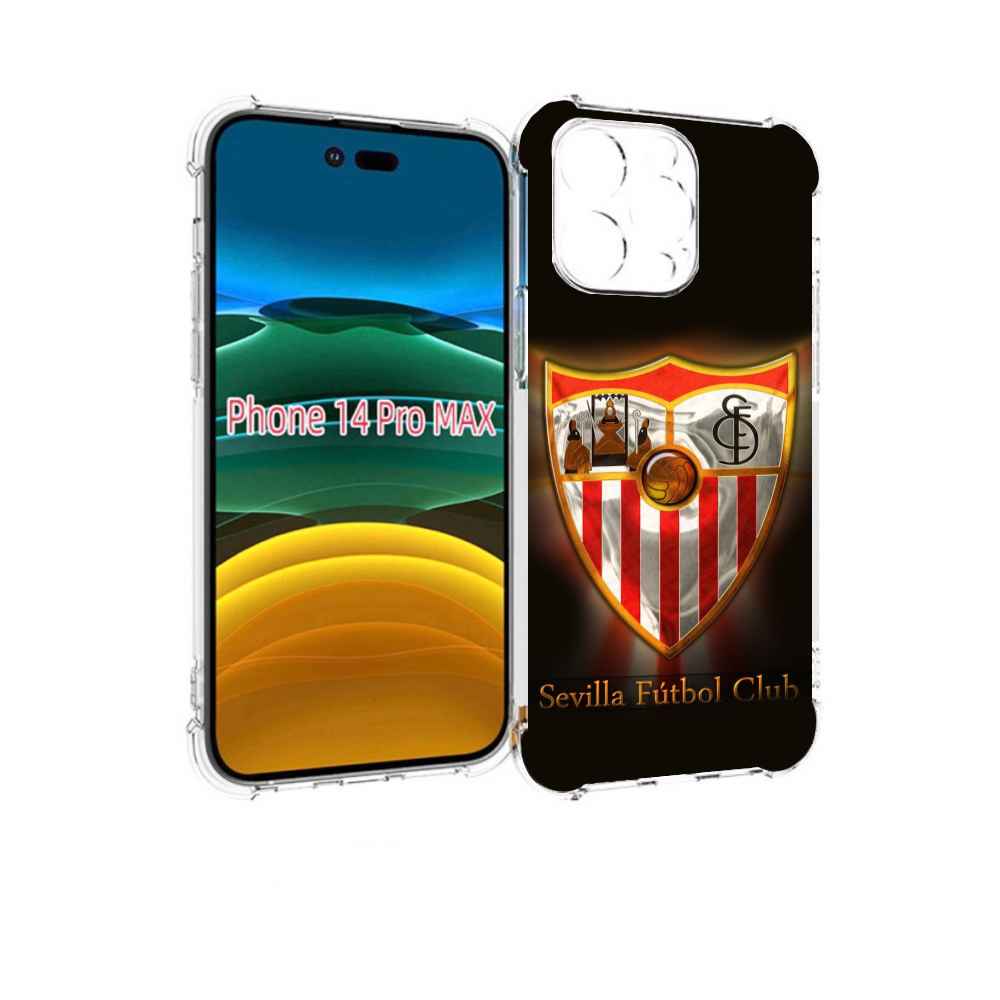 

Чехол MyPads фк севилья испания мужской для iPhone 14 Pro Max, Прозрачный, Tocco