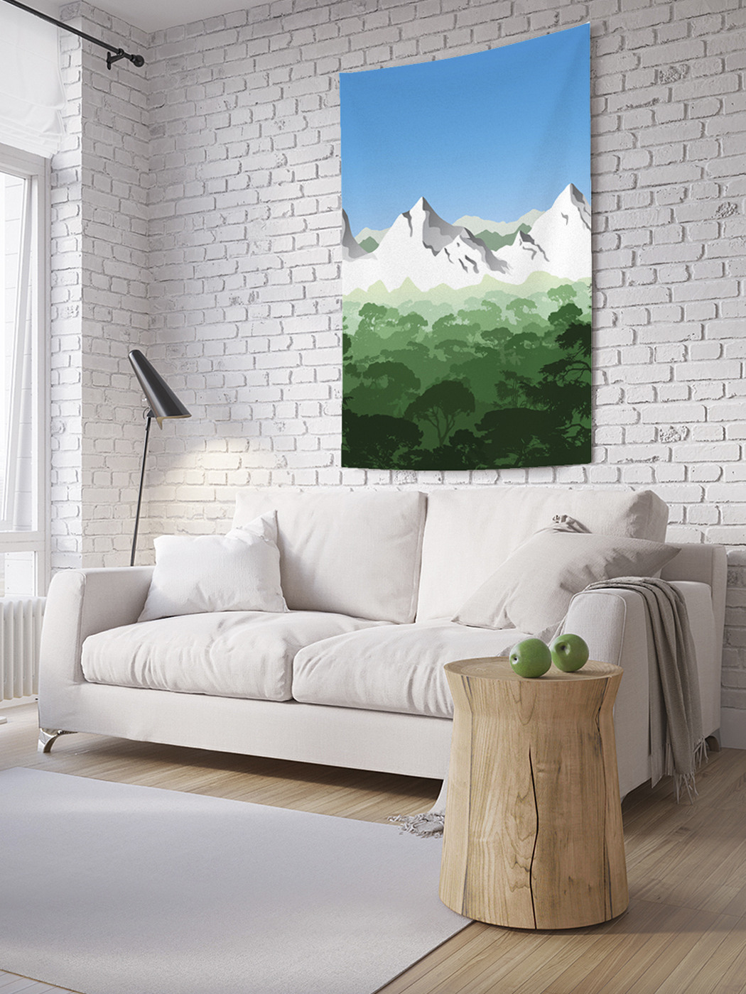 

Вертикальное фотопанно на стену JoyArty Белеющие горы 100x150 см, Белеющие горы