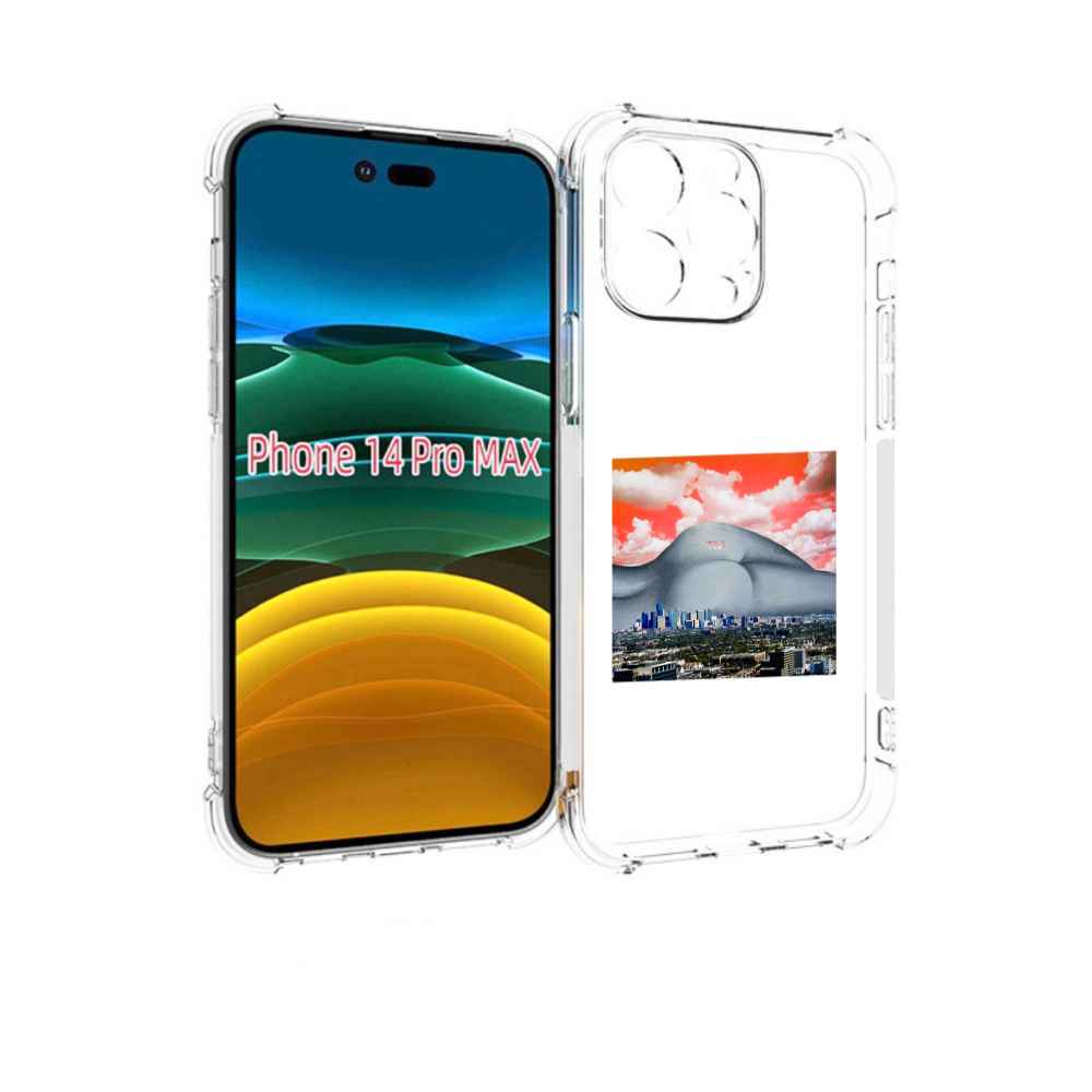 

Чехол MyPads город с девушкой на фоне для iPhone 14 Pro Max, Прозрачный, Tocco