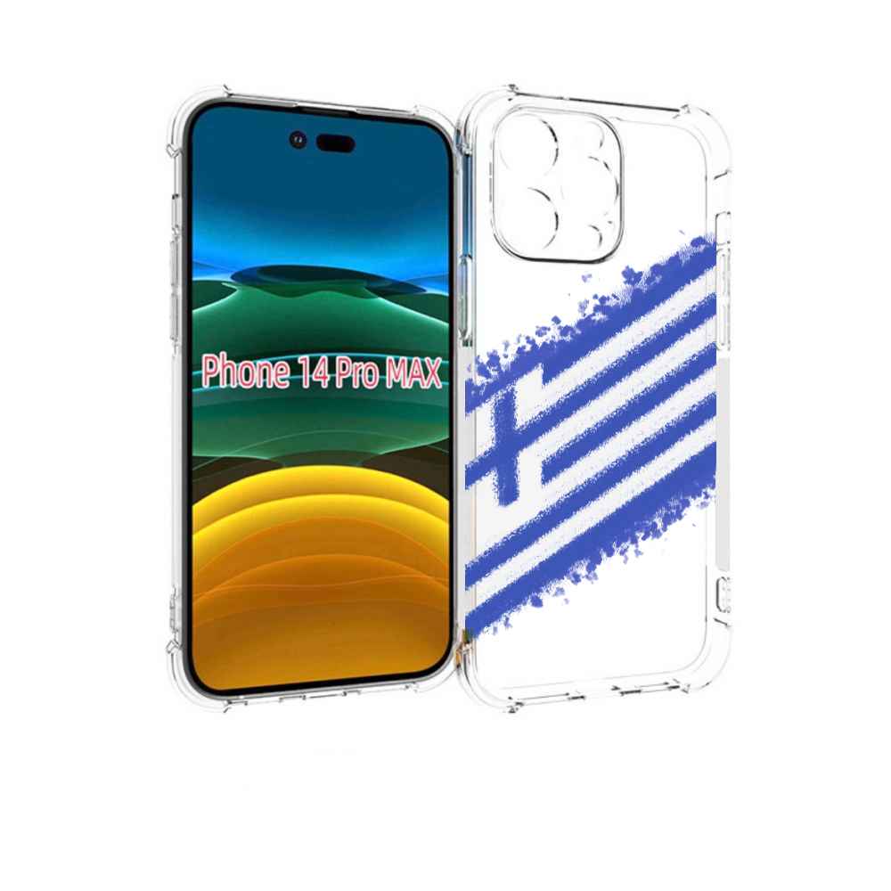 

Чехол MyPads флаг Греции для iPhone 14 Pro Max, Прозрачный, Tocco