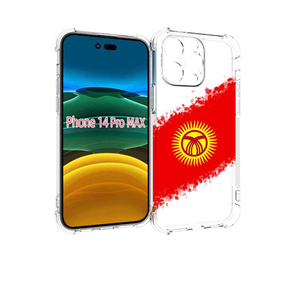 

Чехол MyPads флаг Киргизии для iPhone 14 Pro Max, Прозрачный, Tocco