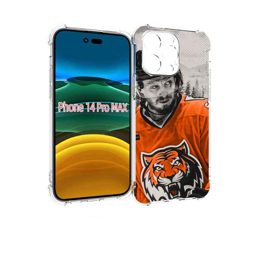 

Чехол MyPads хк амур мужской для iPhone 14 Pro Max, Прозрачный, Tocco