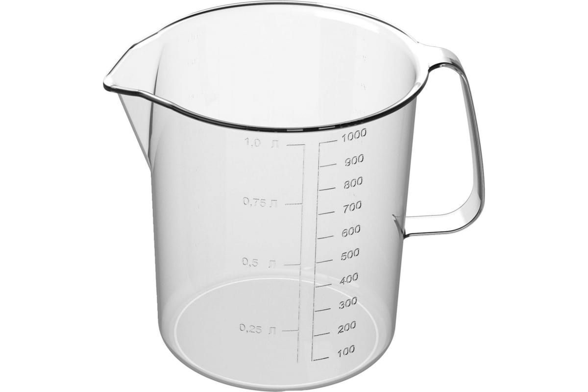 

КРУЖКА МЕРНАЯ 1Л (Бесцветный), Прозрачный