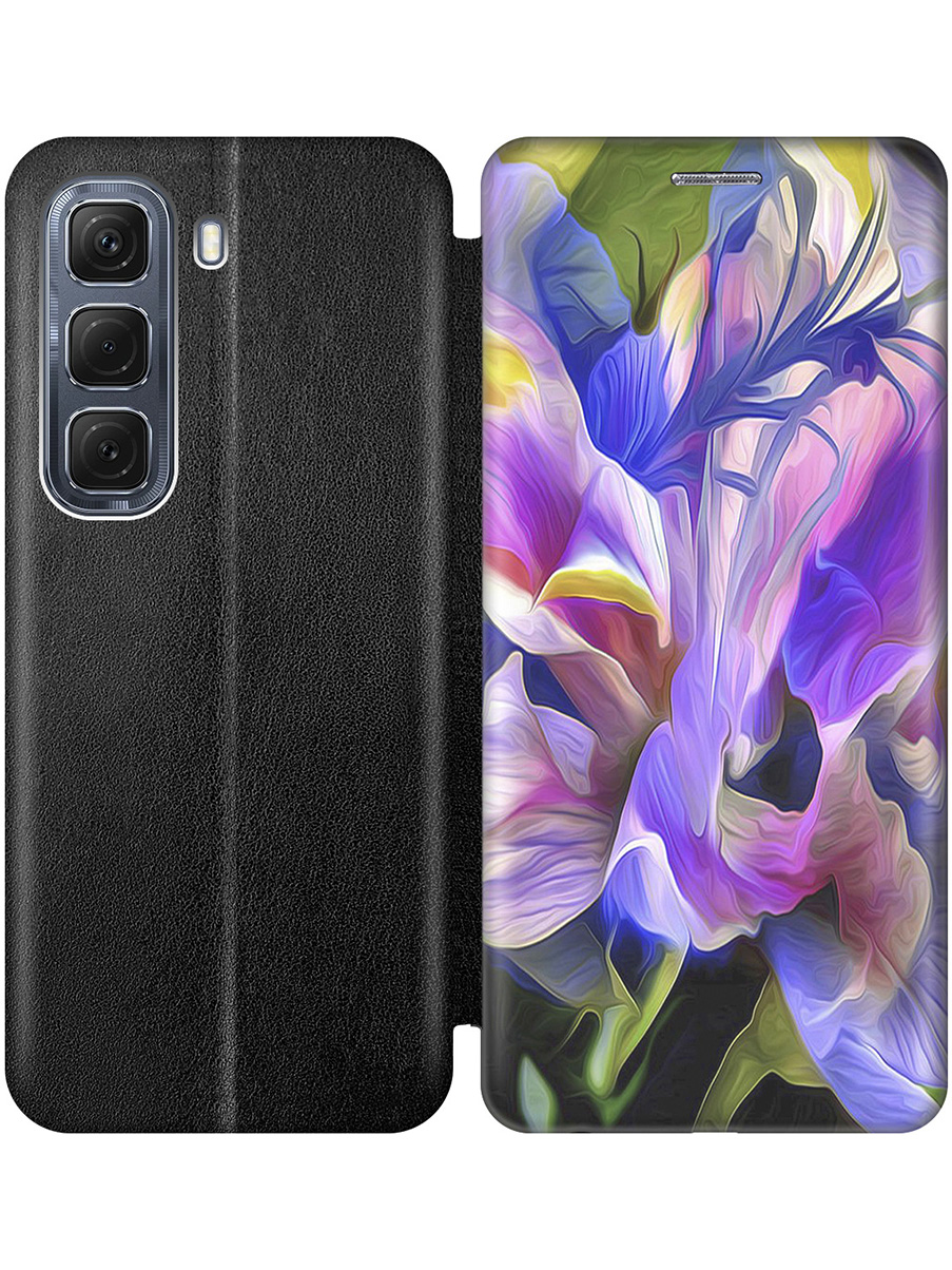 

Чехол-книжка на Infinix Hot 50 4G с принтом "Цветочная абстракция" черный, Черный;зеленый;синий;фиолетовый, 786718721