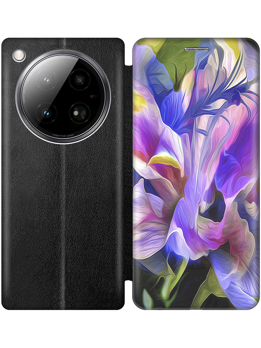 

Чехол-книжка на Infinix Zero 40 4G с принтом "Цветочная абстракция" черный, Черный;зеленый;синий;фиолетовый, 786722321
