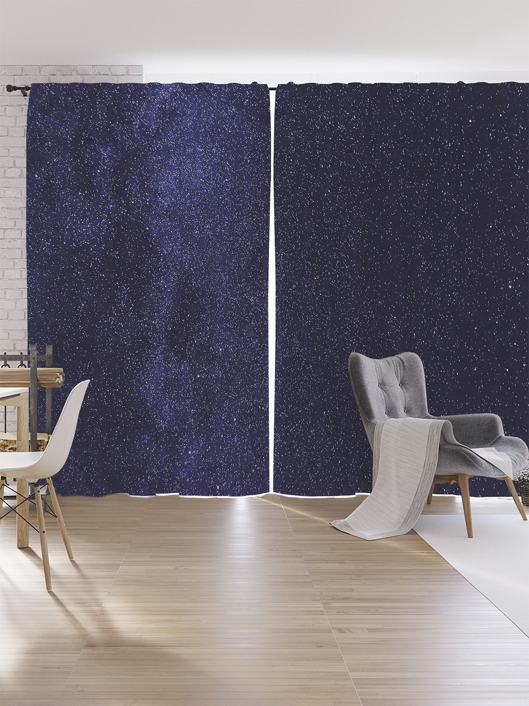 

Шторы под лён JoyArty "Космический простор", серия Oxford DeLux, 340х265 см, Космический простор