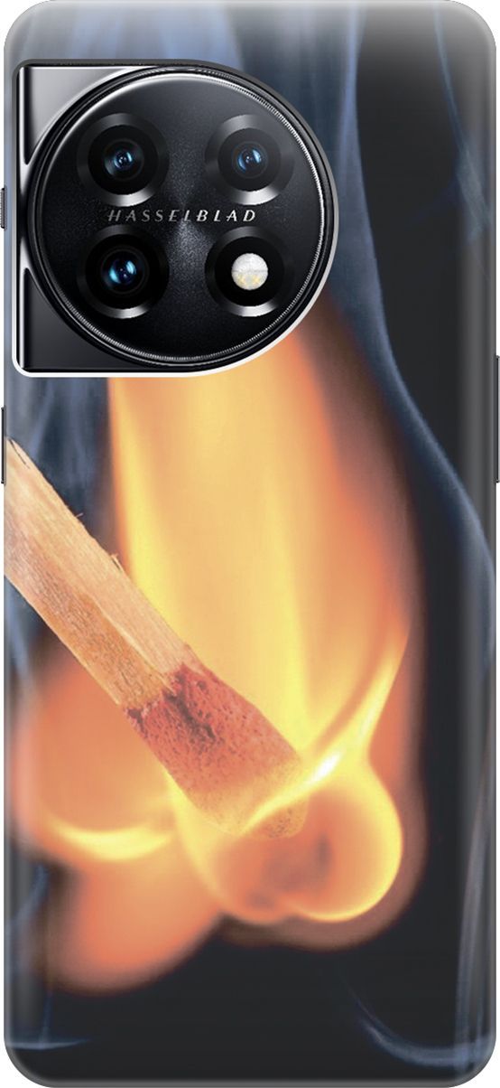 

Силиконовый чехол на OnePlus 11 с принтом "Горящая спичка", Оранжевый;черный, 159470