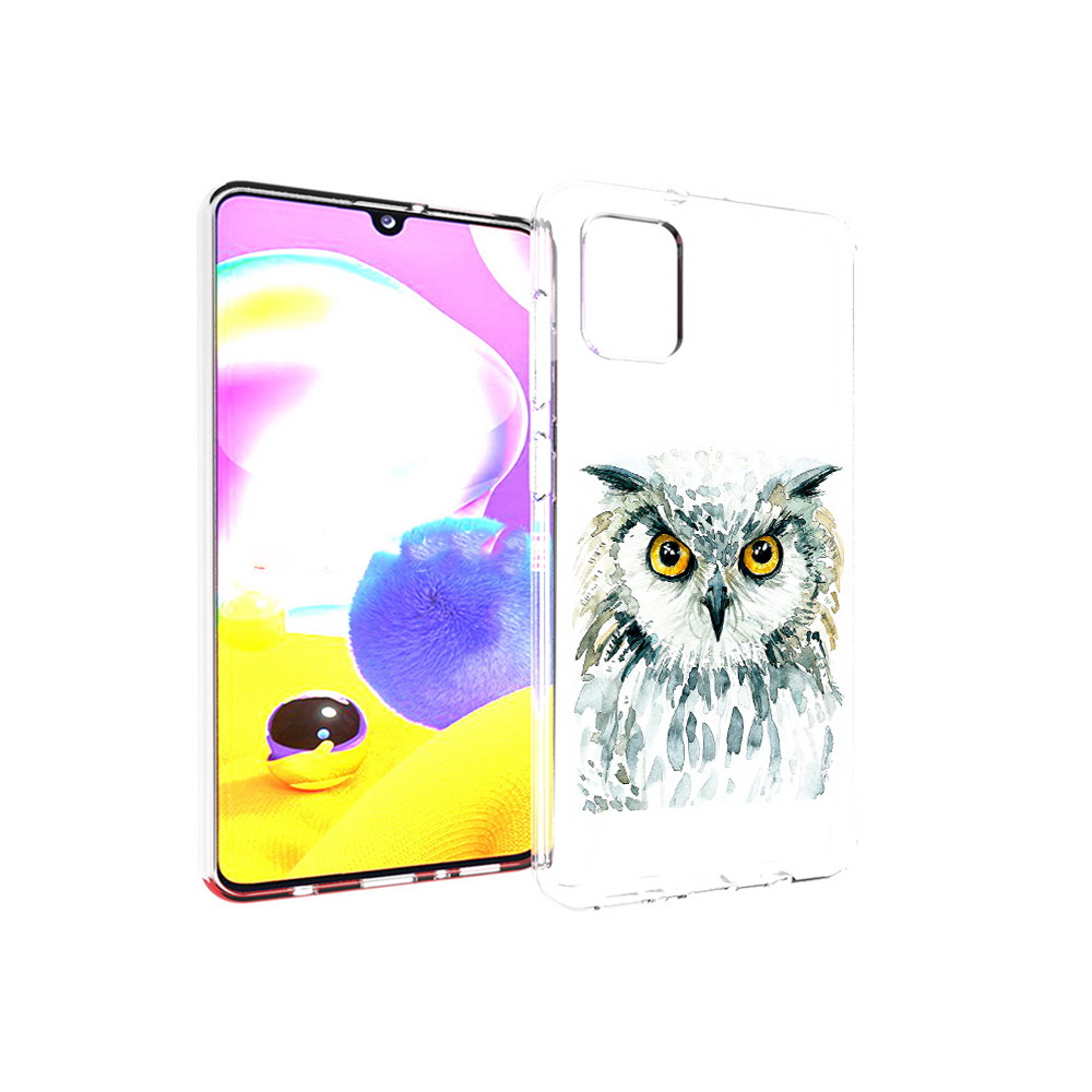 

Чехол MyPads Tocco для Samsung Galaxy A31 Серьезная сова (PT146911.482.156), Прозрачный, Tocco