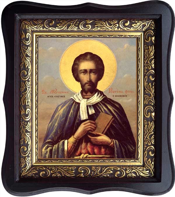 

Иустин Философ, Великий Римский мученик. Икона на холсте.