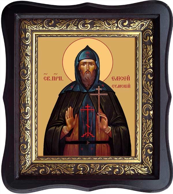 

Елисей Сумский, Соловецкий, преподобный. Икона на холсте.