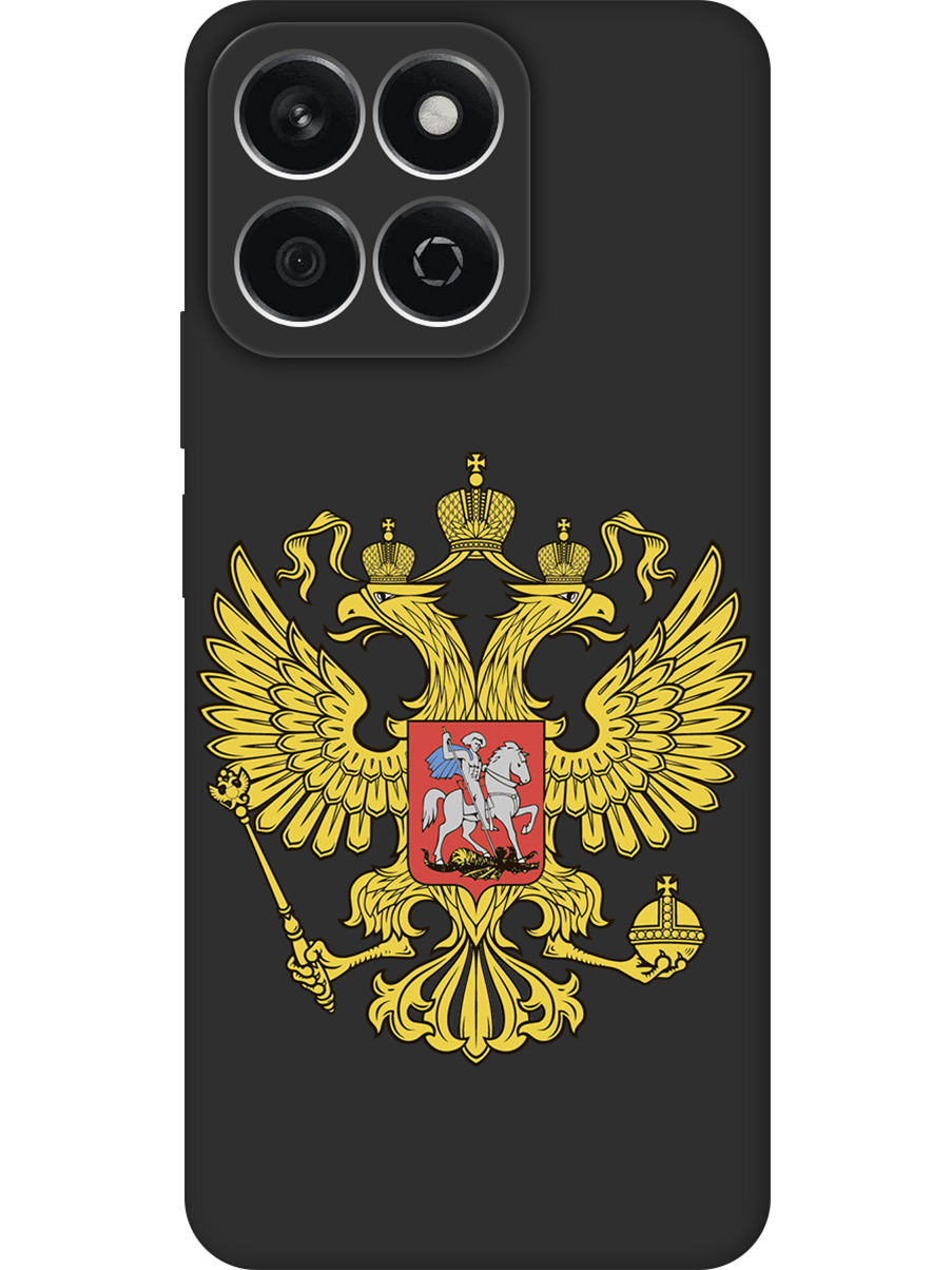 

Силиконовый чехол на Honor X7C с принтом "Двуглавый орел" матовый черный, Черный;прозрачный;желтый, 786720581