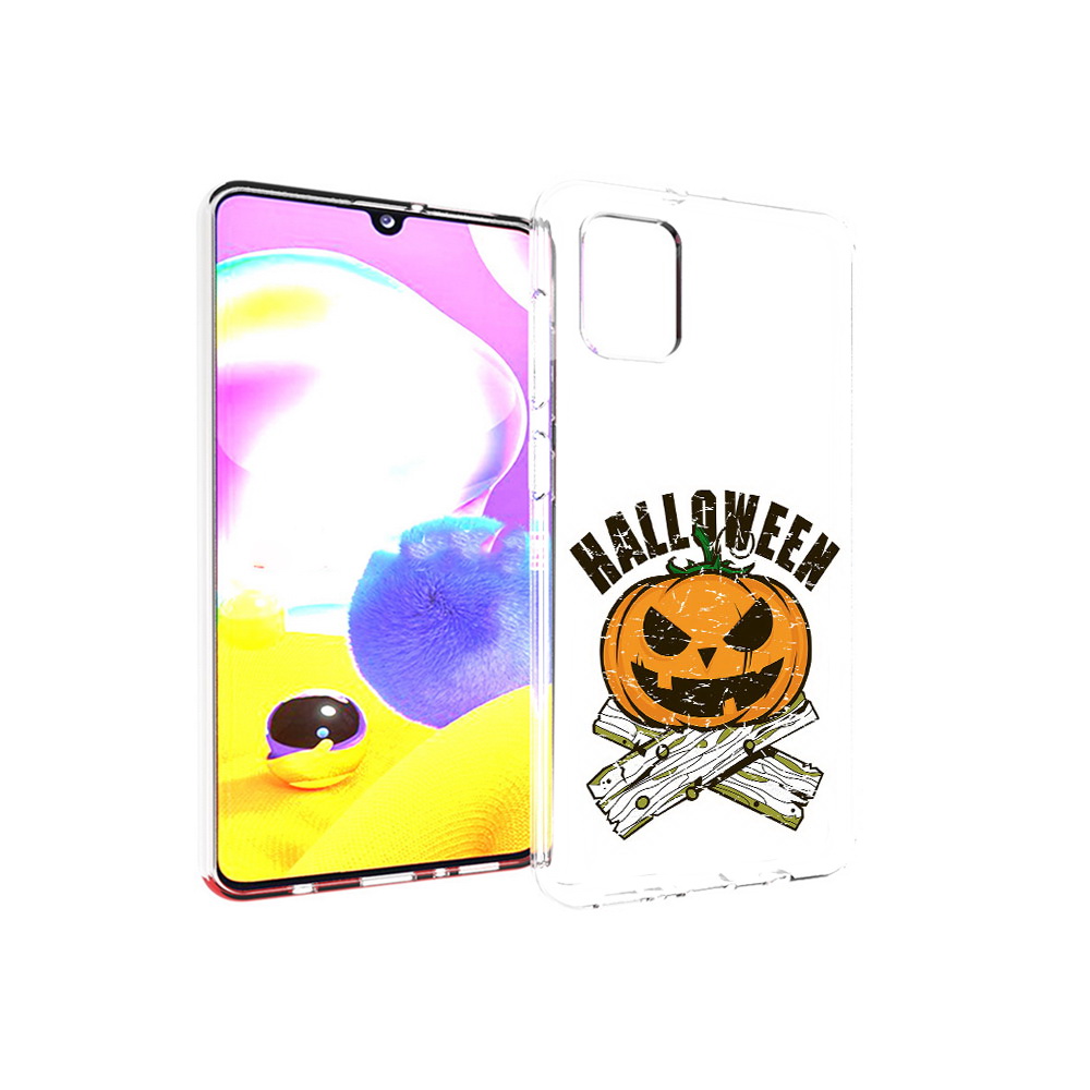 

Чехол MyPads Tocco для Samsung Galaxy A31 Хэллоуин доски тыква (PT146911.482.194), Прозрачный, Tocco
