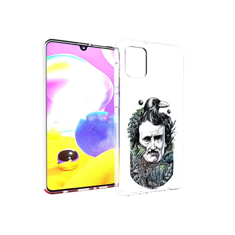 

Чехол MyPads Tocco для Samsung Galaxy A31 Эдгар Аллан с вороном (PT146911.482.203), Прозрачный, Tocco