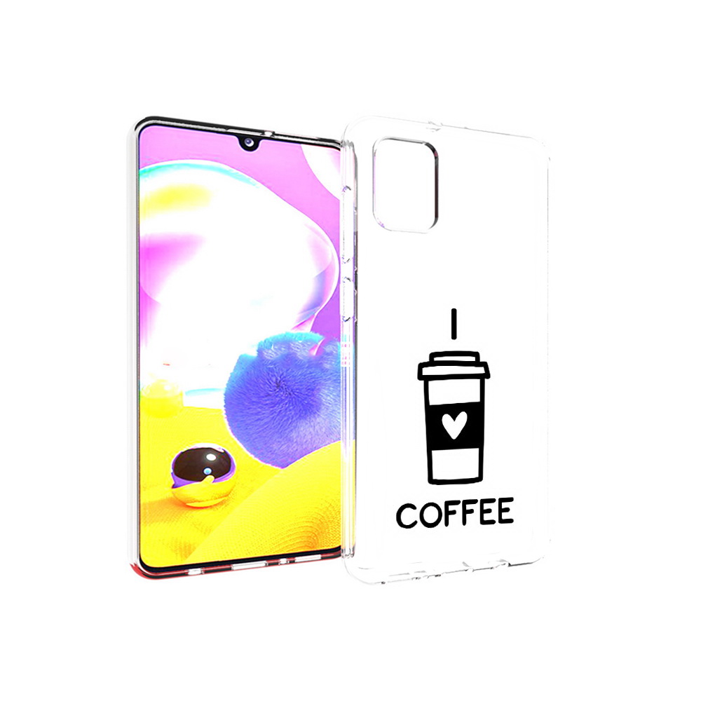 

Чехол MyPads Tocco для Samsung Galaxy A31 Я люблю кофе (PT146911.482.206), Прозрачный, Tocco