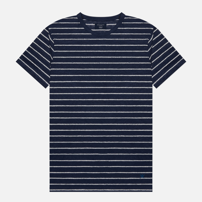Мужская футболка Hackett Linen Stripe синий, Размер L